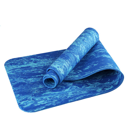 Camouflage Comfort Yoga Mat Blue