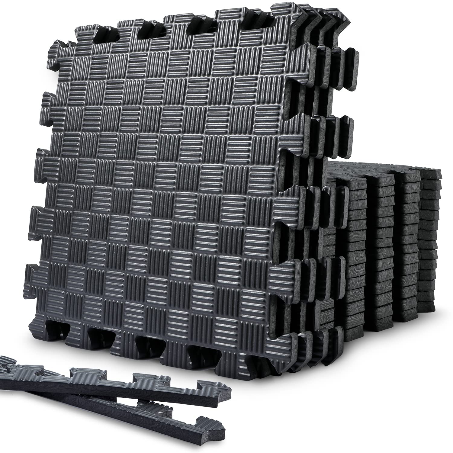 18-Piece Gym Floor Mat Set