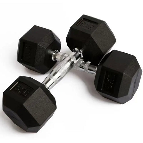 Hex Rubber Dumbbell Set