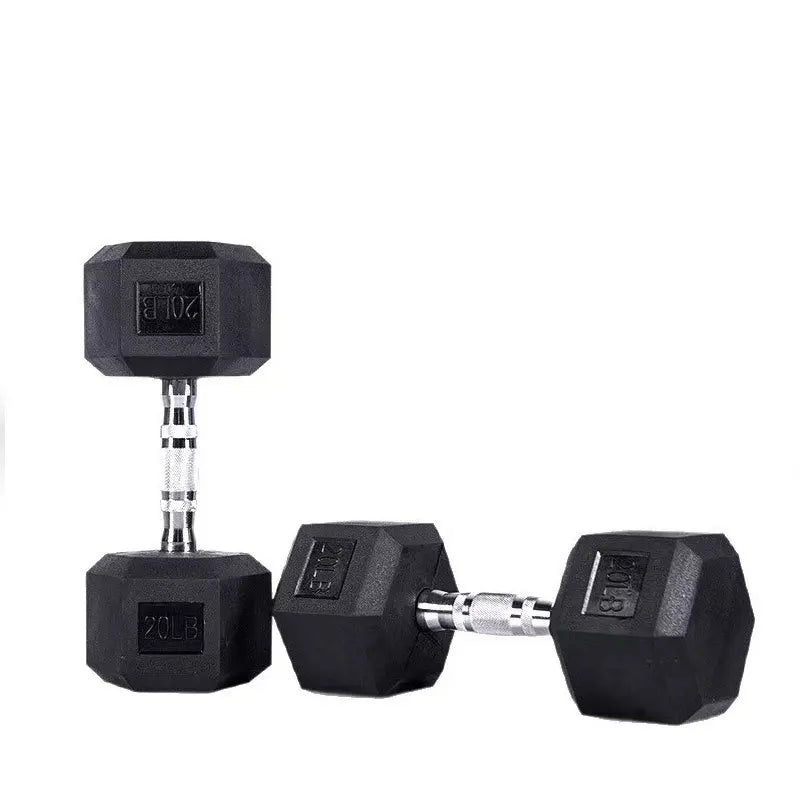 Hex Rubber Dumbbell Set